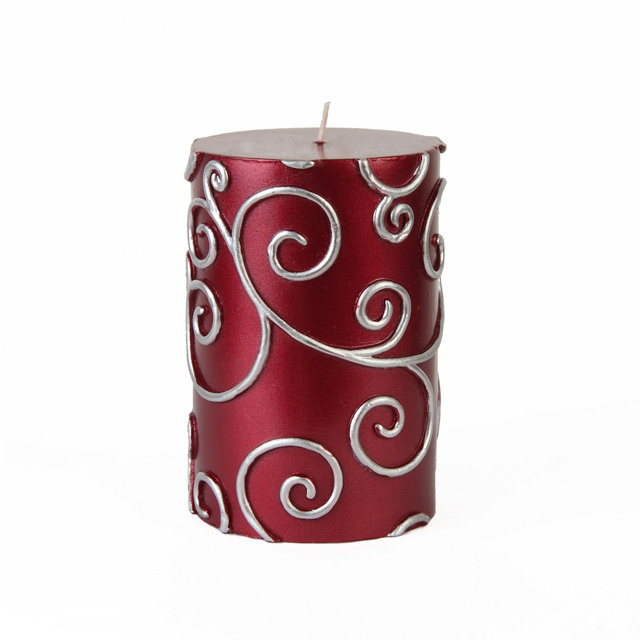 Mercer41 Scroll Unscented Pillar Candle & Reviews Wayfair